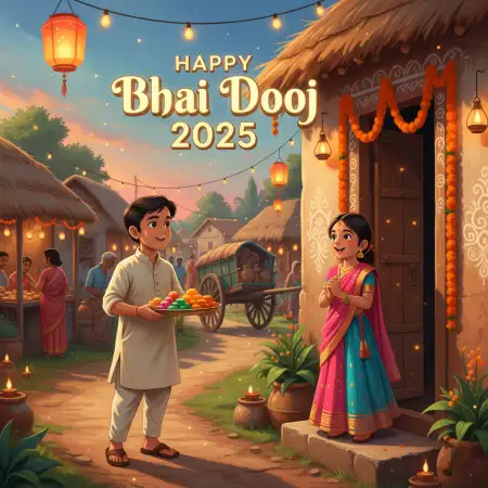 Happy Bhai Dooj 2025 Wishes For Social Media Post - Free Happy Bhai Dooj 2025 Wishes Download