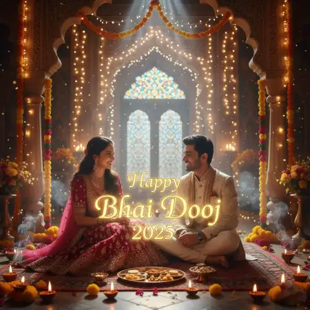 Happy Bhai Dooj 2025 Wishes For Younger Brother - Free Happy Bhai Dooj 2025 Wishes Download