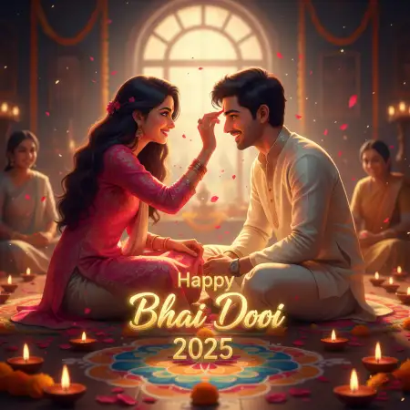Happy Bhai Dooj 2025 Wishes In English For Cards - Free Happy Bhai Dooj 2025 Wishes Download