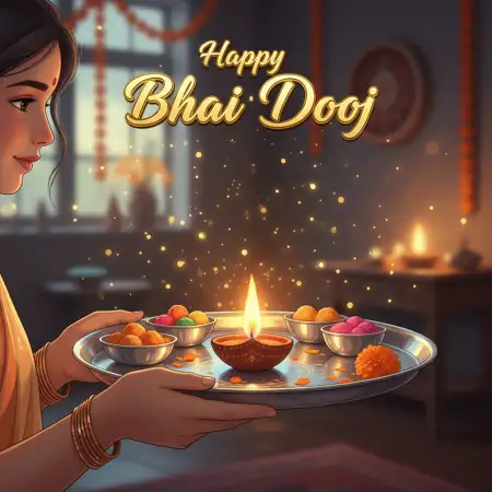 Happy Bhai Dooj 2025 Wishes Text For Greeting Card - Free Happy Bhai Dooj 2025 Wishes Download