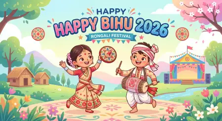 Happy Bihu 2026 Wishes Copy Paste Text - Free Happy Bihu 2026 Wishes Download