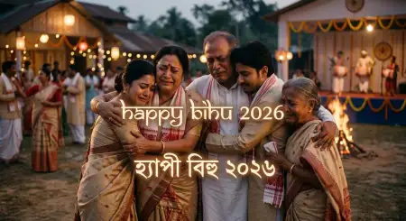 Happy Bihu 2026 Wishes Editable Psd Design - Free Happy Bihu 2026 Wishes Download