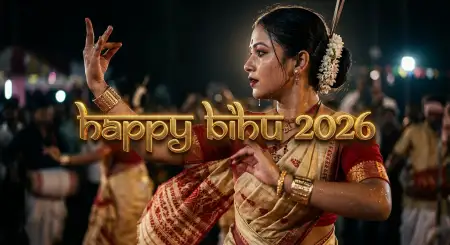 Happy Bihu 2026 Wishes Facebook Cover Photo - Free Happy Bihu 2026 Wishes Download
