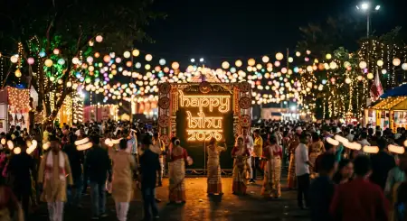 Happy Bihu 2026 Wishes Festive Background Design - Free Happy Bihu 2026 Wishes Download