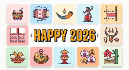 Happy Bihu 2026 Wishes Funny Messages - Free Happy Bihu 2026 Wishes Download
