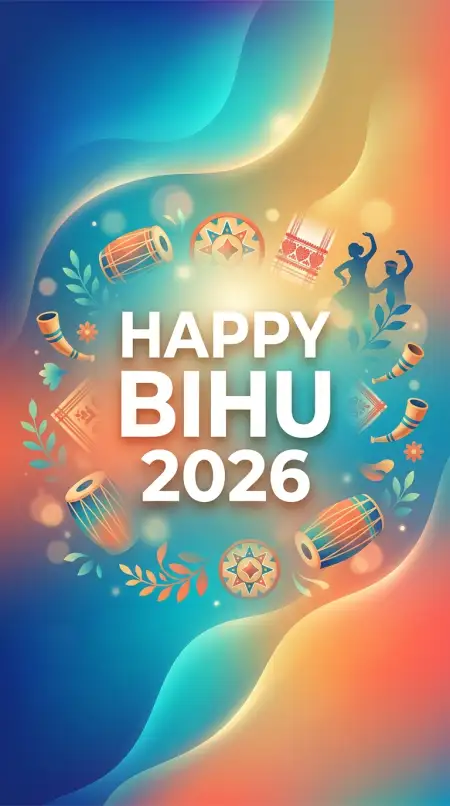 Happy Bihu 2026 Wishes Logo Png - Free Happy Bihu 2026 Wishes Download