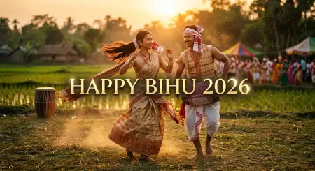 Happy Bihu 2026 Wishes Viral Post Ideas - Free Happy Bihu 2026 Wishes Download