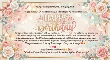 Happy Birthday Wishes For Best Friend Girl Long Text - Free Happy Birthday Wishes Download