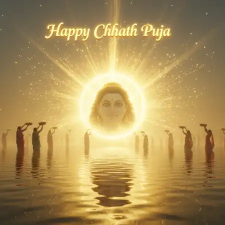 Happy Chhath Puja 2025 4k Wallpaper With Sunrise And Diya - Free Happy Chhath Puja 2025 Download