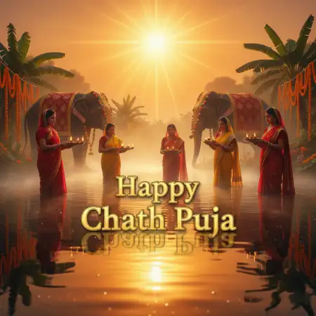 Happy Chhath Puja 2025 Ai Wallpaper Background - Free Happy Chhath Puja 2025 Download