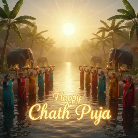 Happy Chhath Puja 2025 Festival Celebration In Bihar - Free Happy Chhath Puja 2025 Download