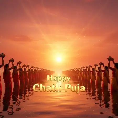 Happy Chhath Puja 2025 Greetings Card Template - Free Happy Chhath Puja 2025 Download