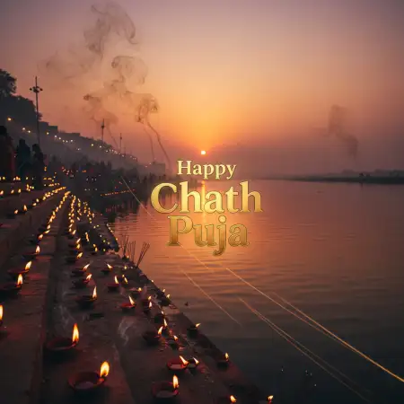 Happy Chhath Puja 2025 Images With Women Offering Arghya - Free Happy Chhath Puja 2025 Download