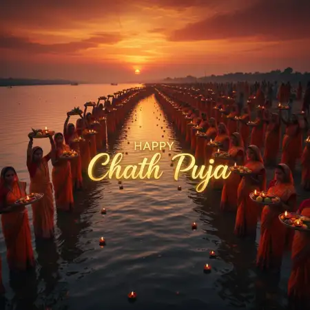 Happy Chhath Puja 2025 Wishes With Sun God Image - Free Happy Chhath Puja 2025 Download