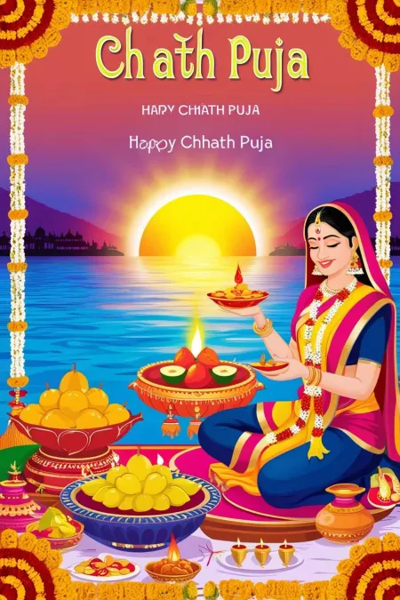Happy Chhath Puja Greeting Cards Designs - Free Related Happy Chhath Puja Image