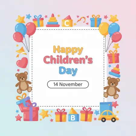 Free Happy Childrens Day 2025 Creative Design Ideas For School Walls Background Download