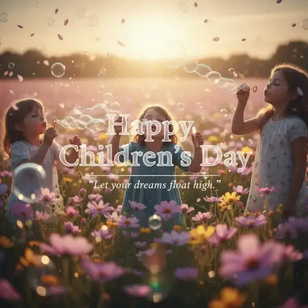 Happy Childrens Day Quotes With Animated Kids Image - Free Happy Childrens Day Quotes Download