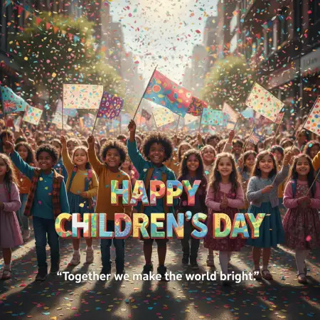 Happy Childrens Day Quotes With Beautiful Background - Free Happy Childrens Day Quotes Download