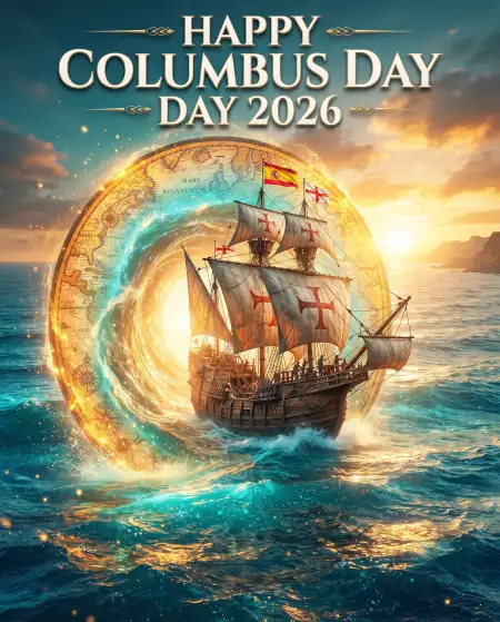 happy columbus day 2026 poster design hd design