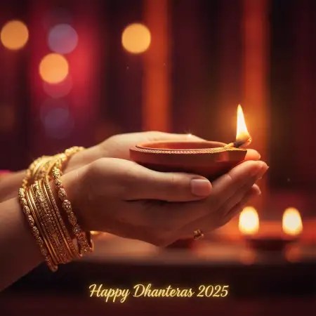 Happy Dhanteras 2025 Banner For Jewelry Shop - Free Happy Dhanteras 2025 Download