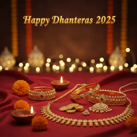 Happy Dhanteras 2025 Festival Poster Design Template - Free Template Download