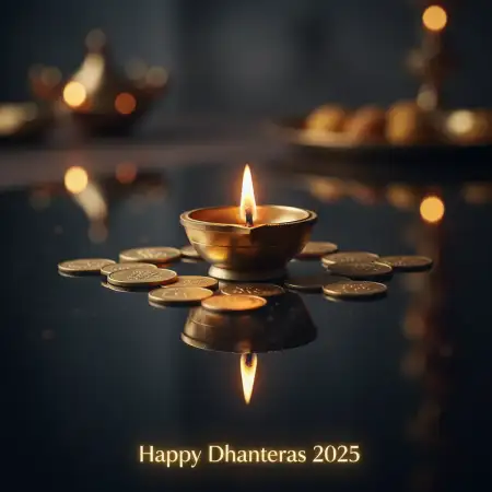 Happy Dhanteras 2025 Images With Goddess Lakshmi - Free Happy Dhanteras 2025 Download