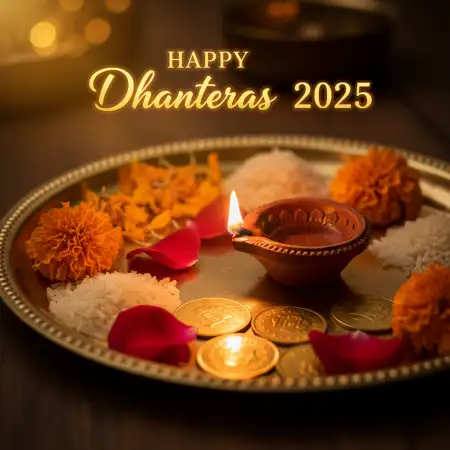 Happy Dhanteras 2025 Poster Template Free - Free Template Download