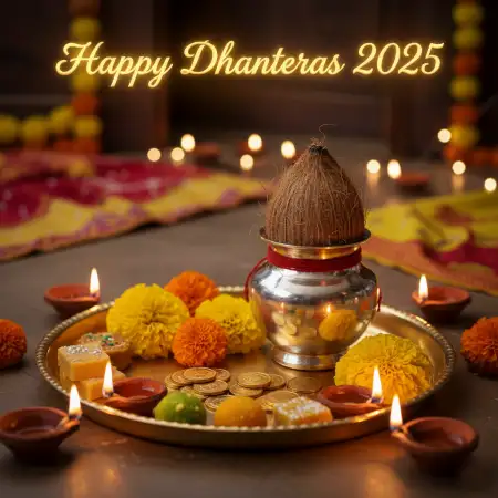 Happy Dhanteras 2025 Shayari In Hindi - Free Happy Dhanteras 2025 Download