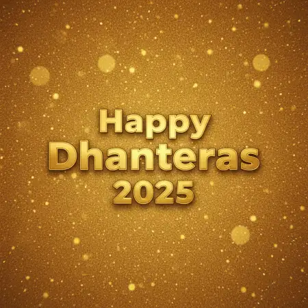 Happy Dhanteras 2025 Wishes With Gold Theme - Free Happy Dhanteras 2025 Download
