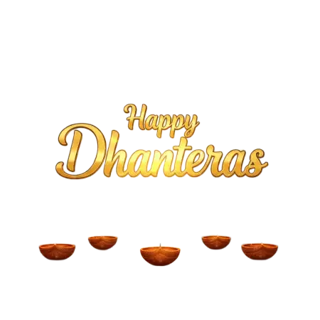 Happy Dhanteras Png Design With Vector Illustration - Free Png Download
