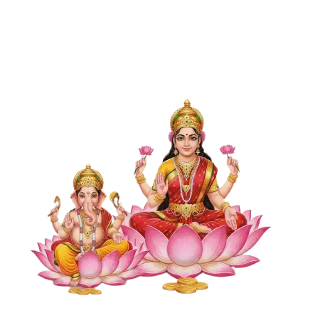 Happy Dhanteras Png Of Lord Ganesha And Lakshmi - Free Png Download