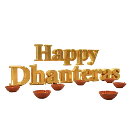 Happy Dhanteras Png With Decorative Background - Free Png Download