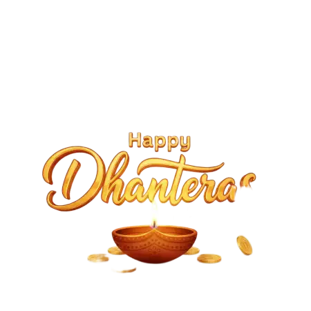 Happy Dhanteras Png With Traditional Motif - Free Png Download