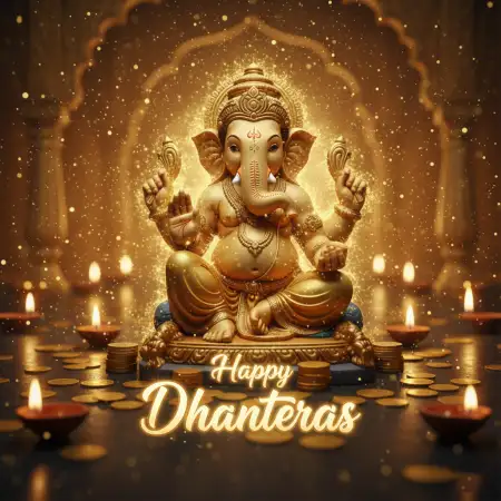 Happy Dhanteras Wishes With Ganesh Photo - Free Happy Dhanteras Download