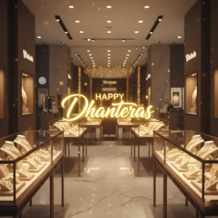 Happy Dhanteras Wishes With Gold Jewellery Photo - Free Happy Dhanteras Download