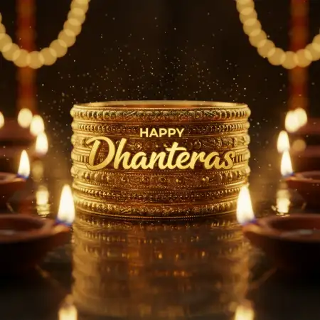 Happy Dhanteras Wishes With Laxmi Maa Photo - Free Happy Dhanteras Download