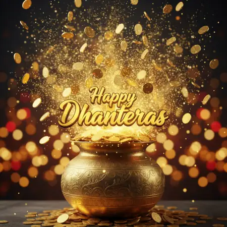 Happy Dhanteras Wishes With Money Plant Image - Free Plant Download