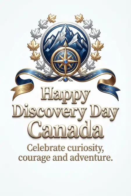 Happy Discovery Day Canada Greeting - Free Discovery Day 2026 Download