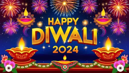 Happy Diwali 2024 Pictures With Traditional Diya And Fireworks - Free Happy Diwali Download