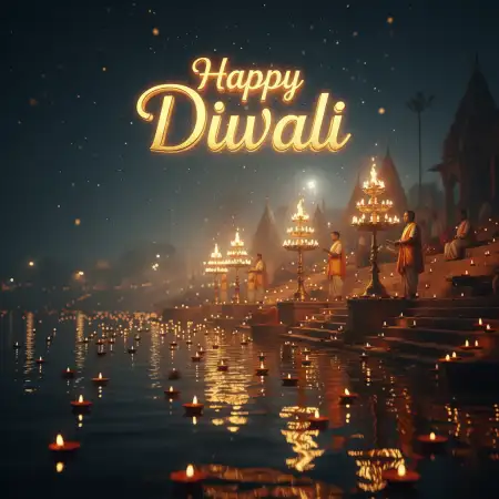 Happy Diwali 2025 Greeting Banner Design - Free Happy Diwali 2025 Wishes Download