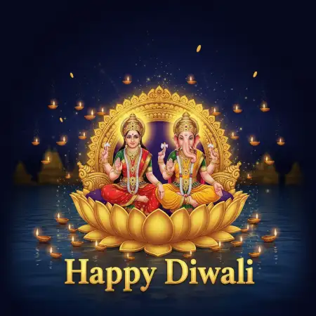 Happy Diwali 2025 Greetings With Lakshmi Ganesh Photo - Free Happy Diwali 2025 Download