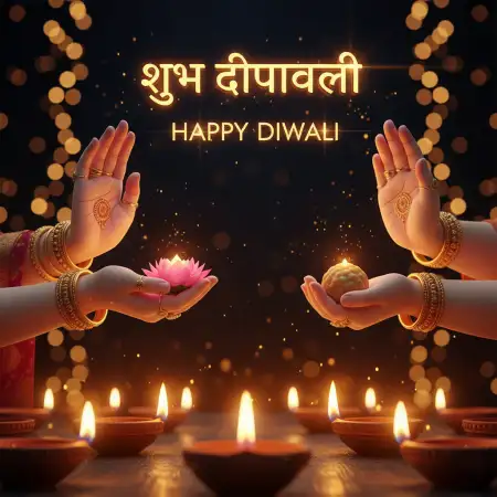 Happy Diwali 2025 Image With Lakshmi Ganesh Blessing - Free Happy Diwali 2025 Download