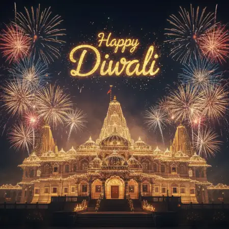 Happy Diwali 2025 Quotes With Golden Lights - Free Happy Diwali 2025 Download