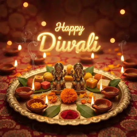 Happy Diwali 2025 Wish Card For Facebook - Free Happy Diwali 2025 Wishes Download