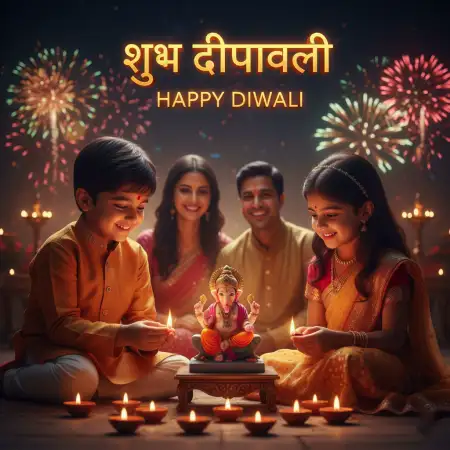 Free Happy Diwali 3d Image With Lakshmi Idol Background Download