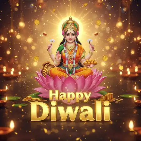 Free Happy Diwali Digital Art With Lakshmi Ganesh And Diyas Background Download