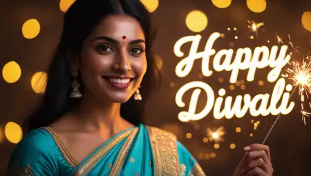 Happy Diwali Diyas And Lights Background - Free Backgr Download