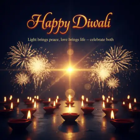 Happy Diwali Greetings With Love And Peace Quotes - Free Happy Diwali With Quotes Download