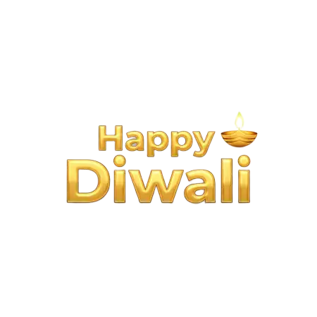 Happy Diwali Png Banner With Colorful Lights - Free Png Download