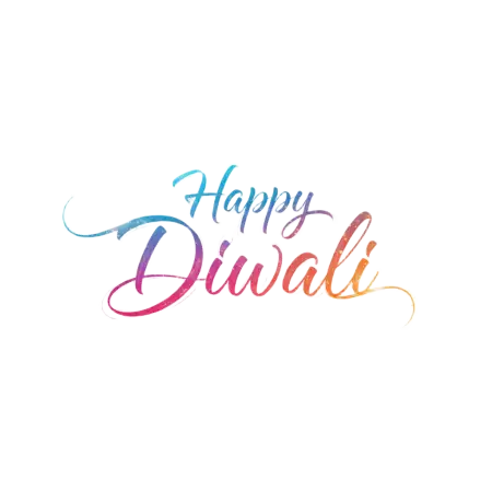 Happy Diwali Png Text With Decorative Border - Free Png Download